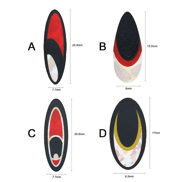 Fish Lure Eyes Lase metall lockögon C C C