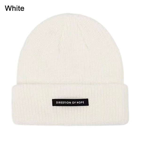 Stickade mössor Vinter Höst Hattar VIT White