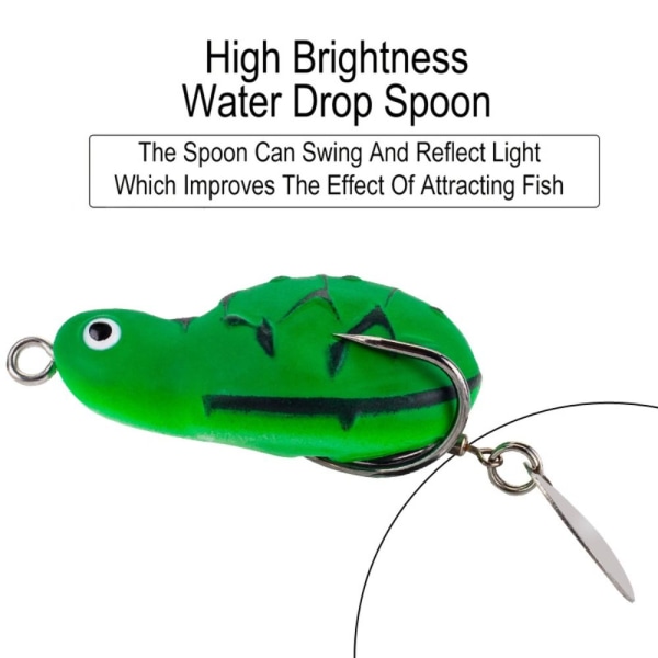 Fiskefrosk Lure Rubber Frog 5 5 5