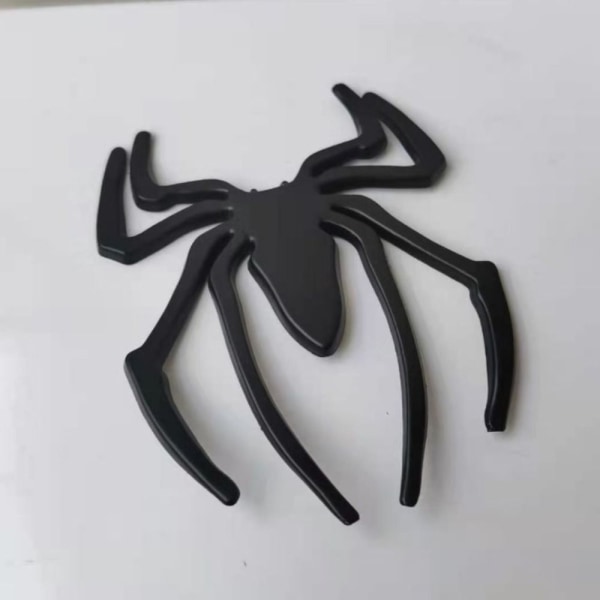 4 kpl 3D Spider Emblem Autotarra Uudet Hämähäkkitunnukset MUSTA Black