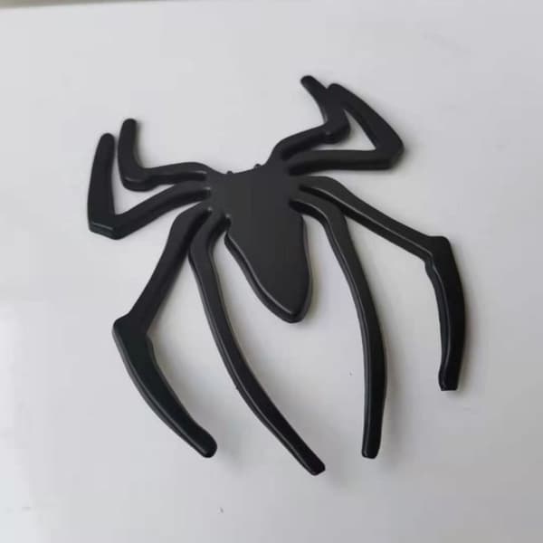 4 stk. 3D Spider Emblem Bilmærkat Nye Spider Emblemer SØLV Silver