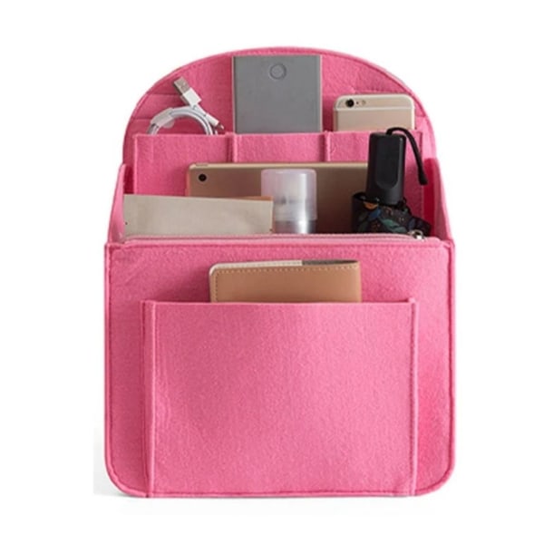 Ryggsäcksinsats Liten väska Invändig resväska ROSA L pink L