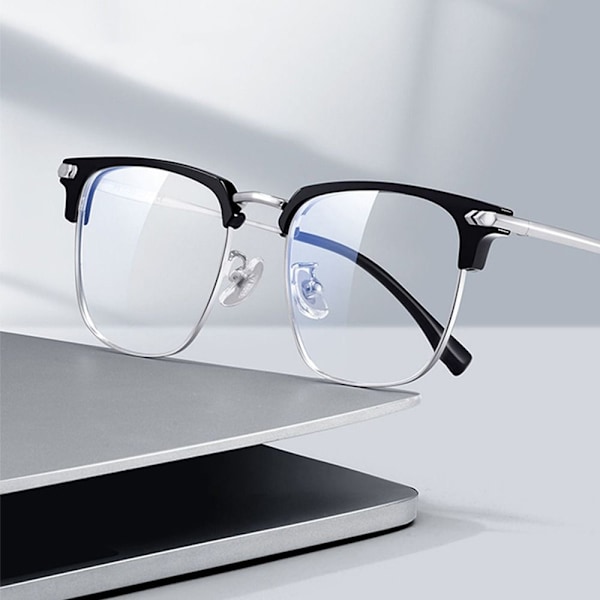 Anti-Blue Light Glasses Neliömäiset silmälasit MUSTA HARMAA MUSTA GREY Black grey