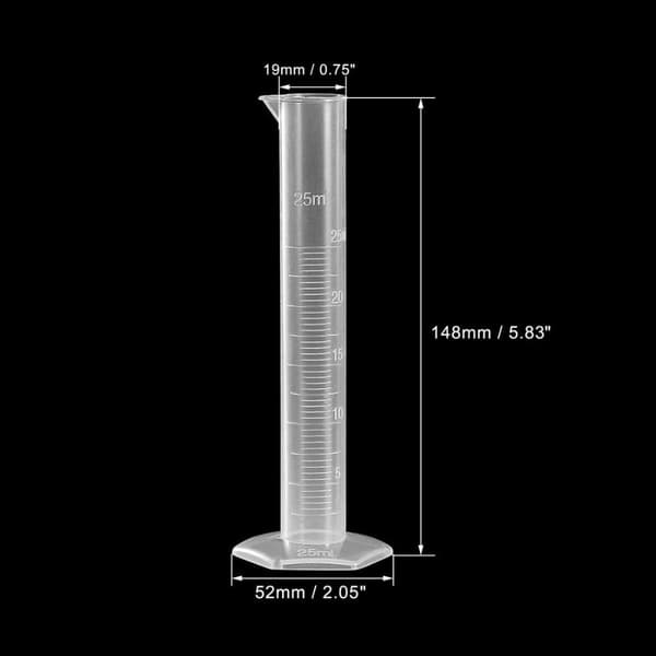 Mätcylinder i plast 25 ml, 2 st 2pcs