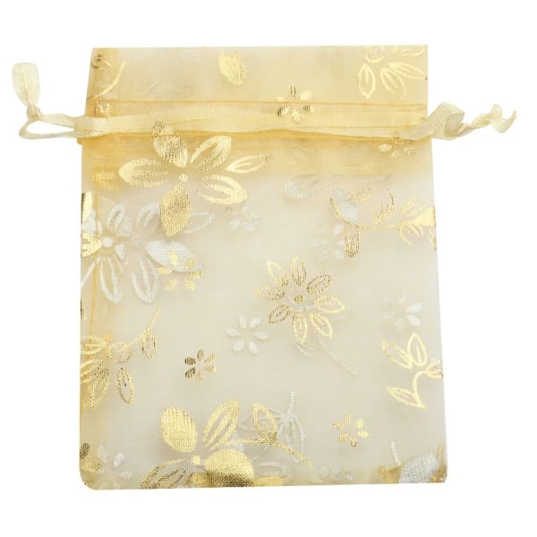 20 stk/parti Organza smykkeposer Gavepakningsposer GULL 13X18CM Gold 13x18cm