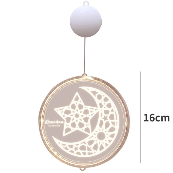 Eid Mubarak Moon Star Light Decor LED-imukuppivalo B