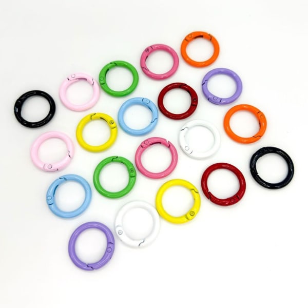 Fjeder O-ringe Runde Fjeder-O-ringe 1 tomme Random Colored