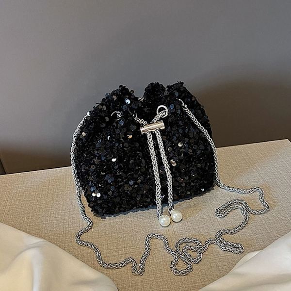 Chain Sequin Olkalaukku Iltajuhlalaukku SILVER Silver