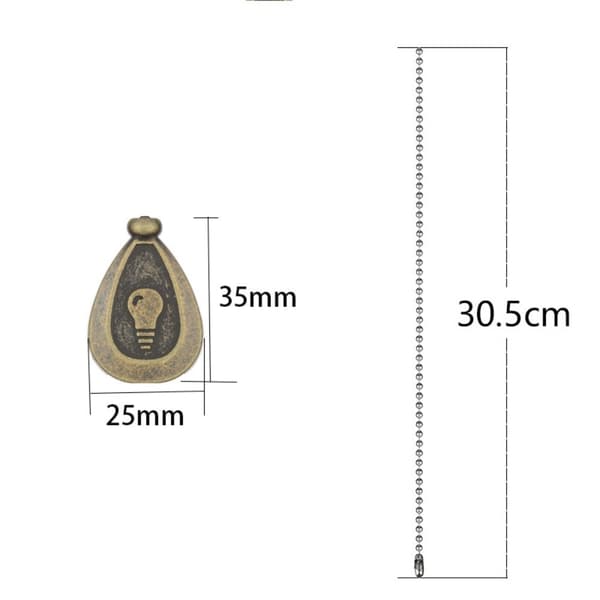 4-pak lampe-ventilator kæde loftventilator vedhæng 3 3 3