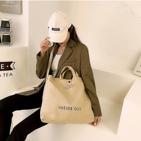 Kanvasväska Axelväskor KHAKI khaki
