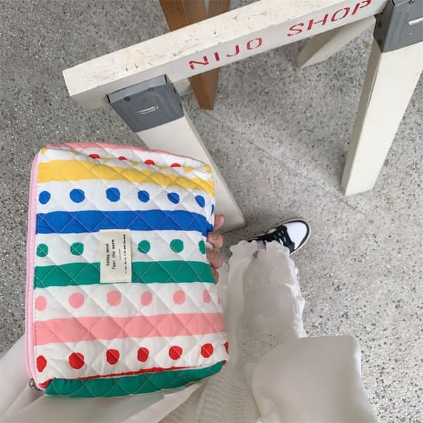 Quiltet Clutch Makeuptaske 2 2 2