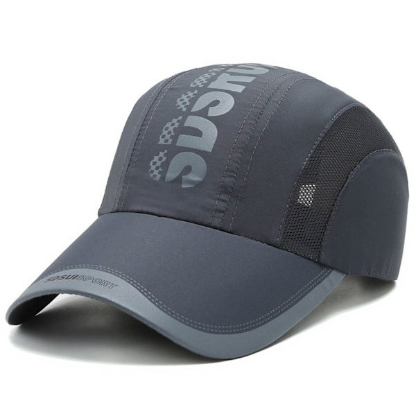 Snabbtorkande sporthatt Printed cap MÖRKGRÅ dark grey