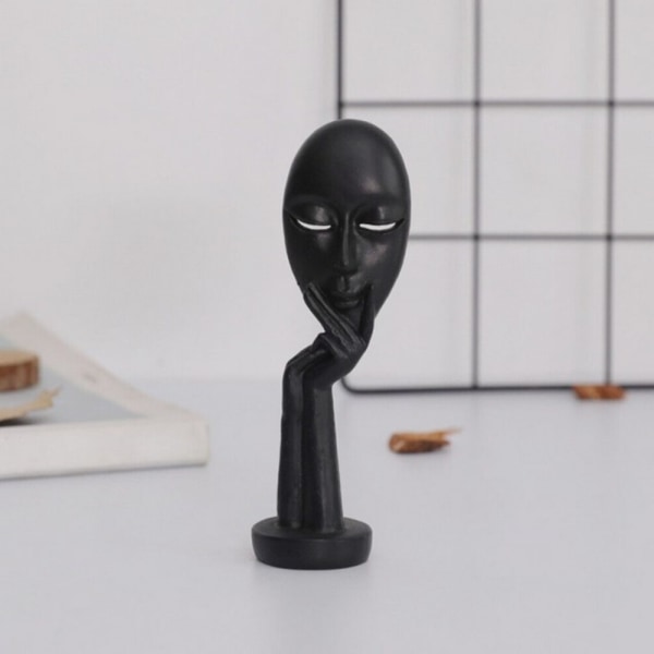 Abstrakt Statue Figur Skulptur SVART black