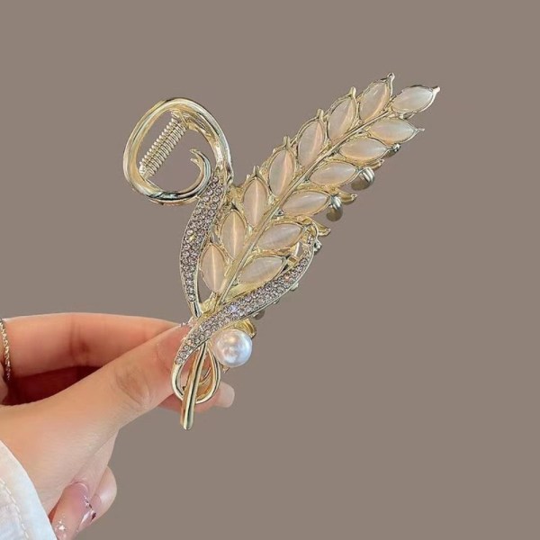Elegant Wheat Hair Clip Metal Griping Clip GULL gold