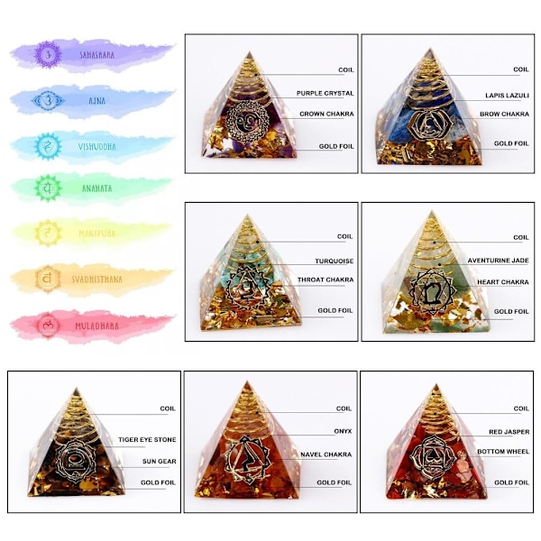 Krystal Pyramide Ornament Krystal Tårn Dekoration E E E