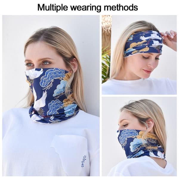 lce Silk Bandana Cool Ansiktsmaske Skjerf 2 2 2