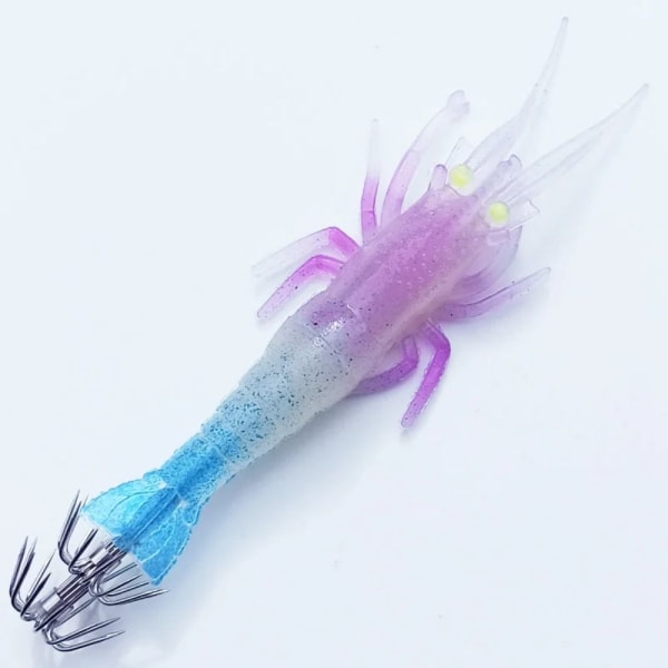 1kpl Pehmeä kalastusuhe Shrimp Squid Hook 02 02 02