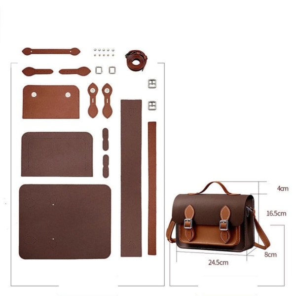DIY Material Bag Skulder Crossbody Bag SVART black