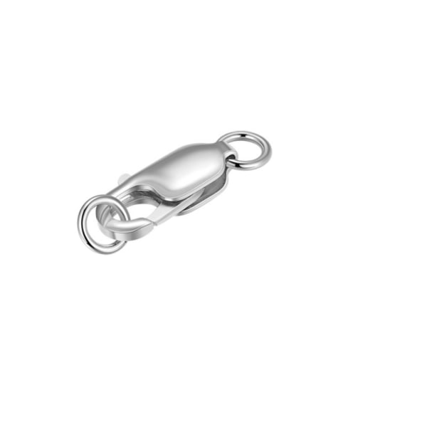 Lobster Clasp Hook Chain Connector WHITE SILVER White Silver