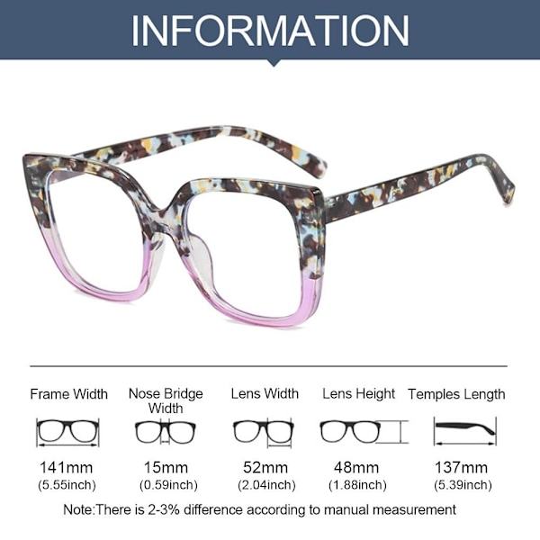 Anti-Blue Light Glasses Square Glasögon 3 3 3