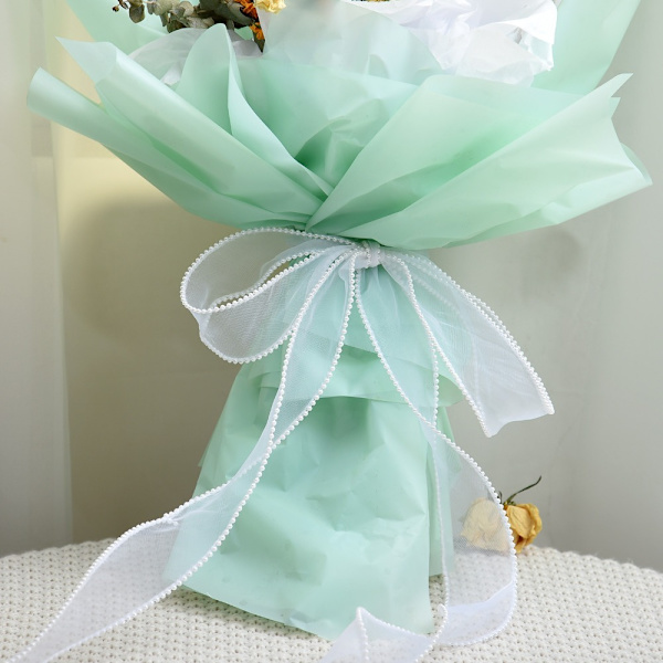 Wrapping Ribbon Pearl Fishtail sideharso VIHREÄ green