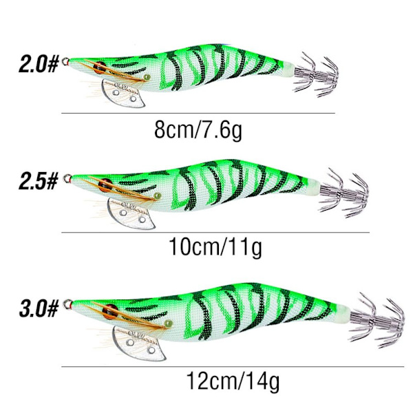Puiset katkaravun vieheet Squid koukku 8cm/7.6GRED RED 8cm/7.6gRed