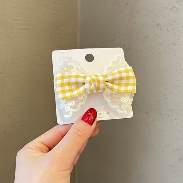 2 st/set Hårklämmor Ankklämmor GUL yellow