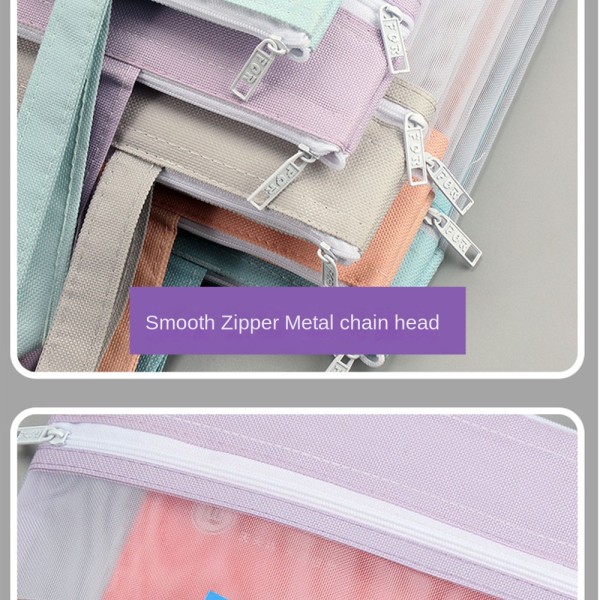 Läpinäkyvä Mesh File Bag Paperilaukku VIOLET Violet