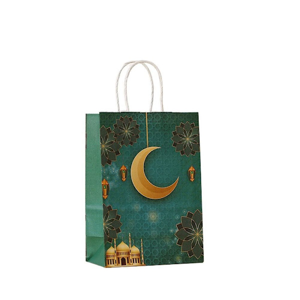 6 st Eid Mubarak Presentpåsar Godis Keks Påse STYLE 10 STYLE 10