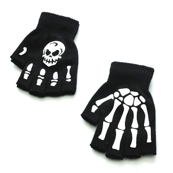 Skeleton Half Finger Gloves Anti-slip handskar A A A