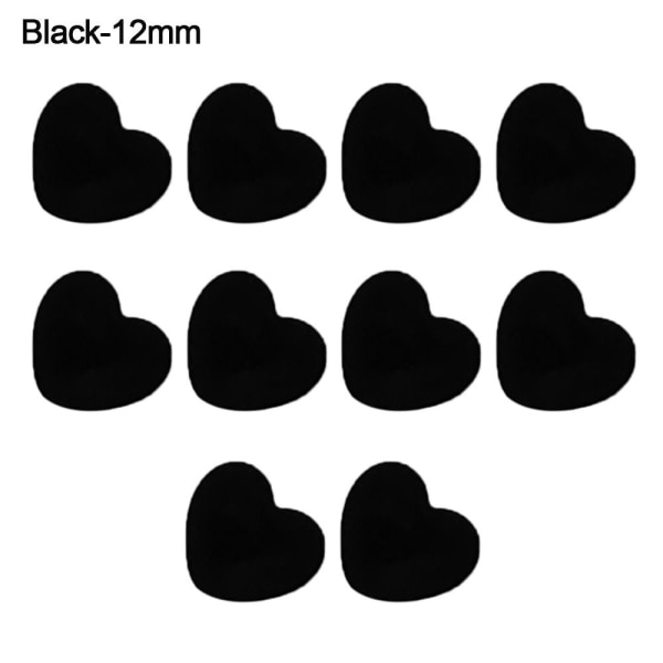 10kpl Kolmionokkaturvaosat MUSTA 12MM Black 12mm