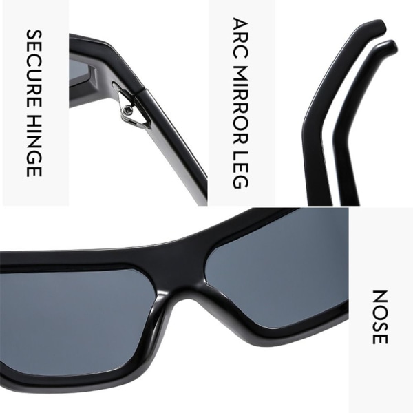Wrap Around Aurinkolasit Naisten aurinkolasit MUSTA-HARMAA MUSTA-HARMAA Black-Gray
