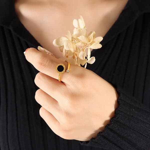 Zirkon Halering, Ringe med Bred Kant, Åben Ring