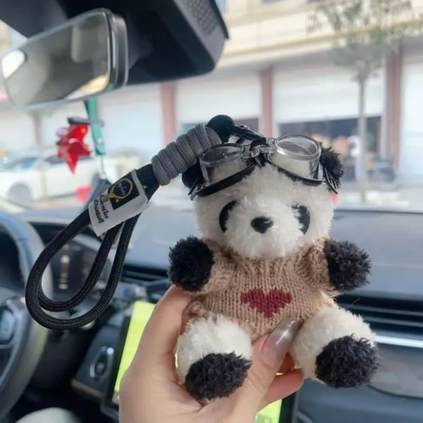 Panda Doll Nøgleringe Panda Pilot Pendant J J J