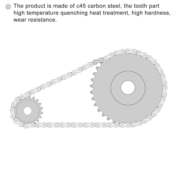 17 Tand Gear Rulle Tandhjul 10MM 10MM 10mm