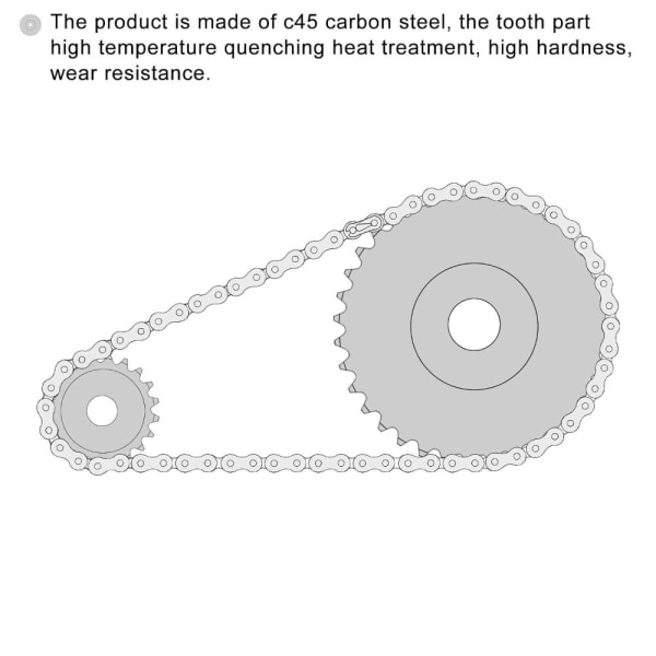 17 Tann Gear Roller Tandhjul 14MM 14MM 14mm