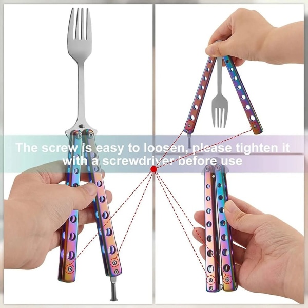 Butterfly Folding Spoon Gaffel Balisong Træningsværktøj FORK FORK fork