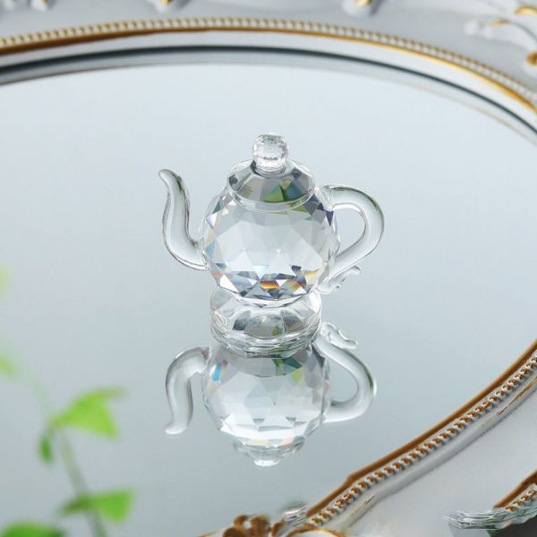 Krystall tekanne Ornament hjemmedekorasjon og tilbehør tekanne