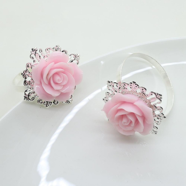 Serviett Munn Klut Ring ROSA Pink