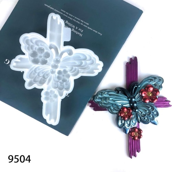 3D Cross Butterfly Resin Silikonformer Cross Butterfly Resin