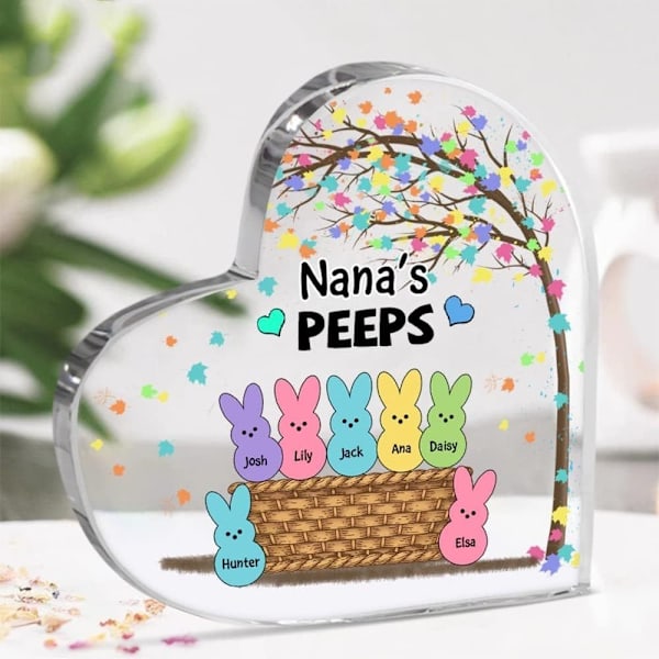Påskhareprydnad Hjärtformade prydnadsföremål NANA'S PEEPS nana's peeps