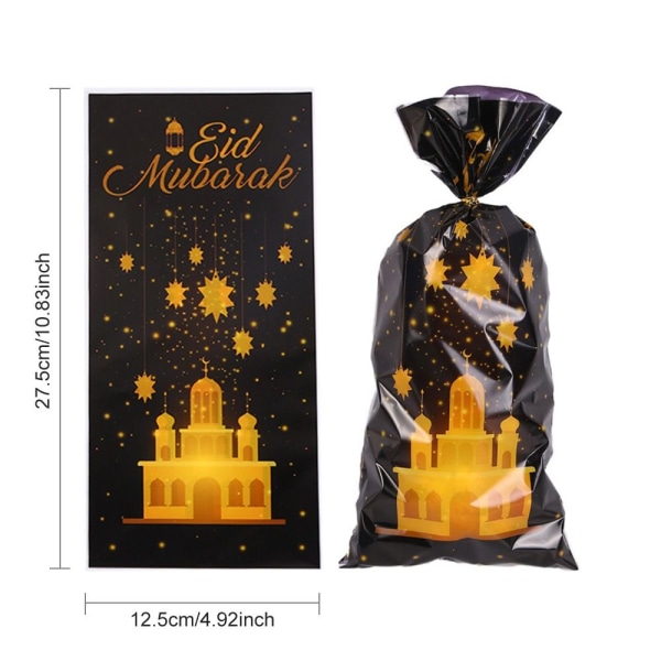 50 kpl Ramadan Gift Bags Eid Gift Bag Pakkauspussi 50pcs
