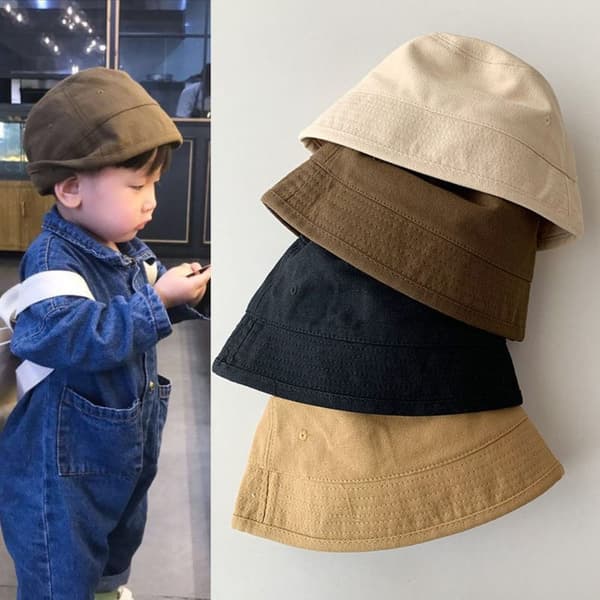 Fiskarhatt i bomull för dam, sommarhatt, KAFFE 48 cm Coffee 48cm