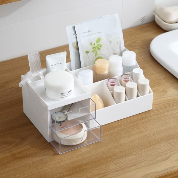 Desktop Organizer Toimistotarvikkeiden säilytyslaatikko VALKOINEN White