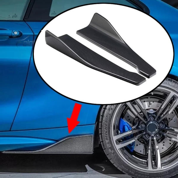 Bil Stötfångare Spoiler Bakre Läpp Bil Side Kjol Bumper Bars 35cmGlossy Black