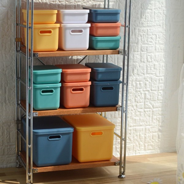6kpl/ set Mini Storage Box Nukkekodin lelukontti ORANSSI orange