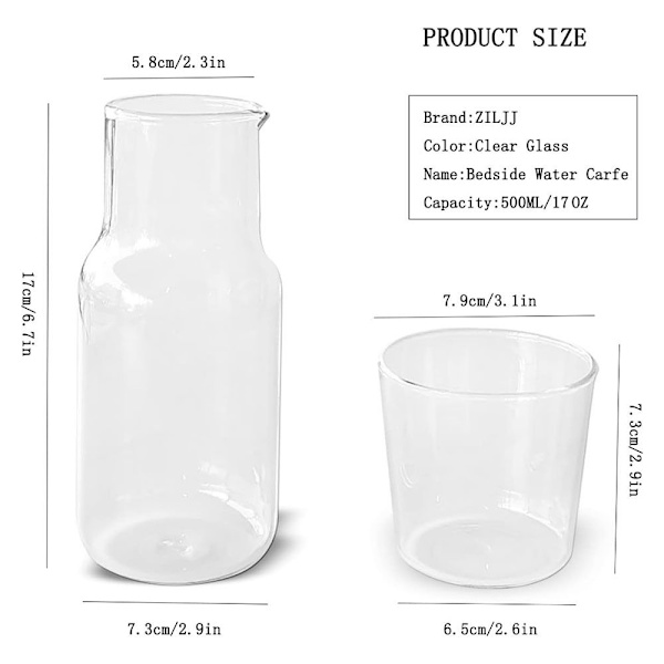 Bedside Vandkaraffelsæt Tumlerglas 350ML 350ML 350ml