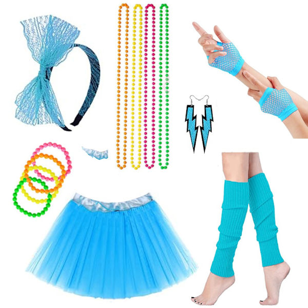 80-tals set Set BLÅT Blue