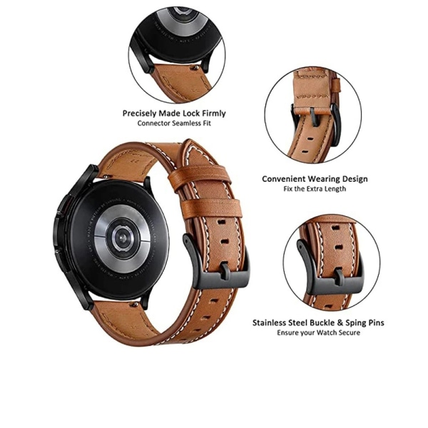 Armband Läderrem Armband MÖRKBRUNT 22MM Dark Brown 22mm
