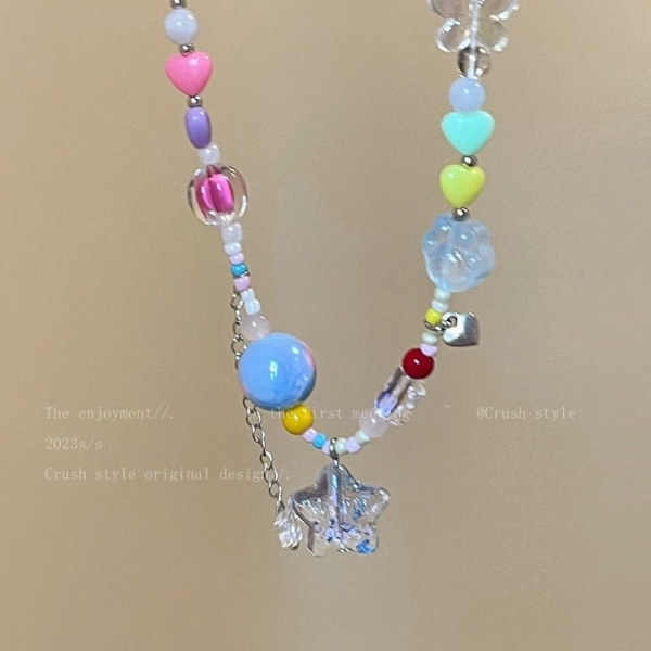 Värikäs riipus kaulakoru Candy Clavicle ketju 03 03 03